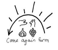 Illustrated logo for Come Again Farm